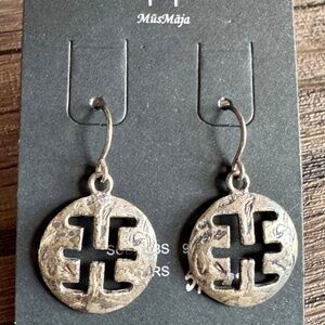 Latvian Sign of Life Ūsiņš/ Dzīvības Earrings Silver 925 NEW From Latvia MusMaja